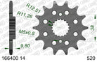 AFAM Eesmine hammasratas 166400-14, 14z, samm 520, teras