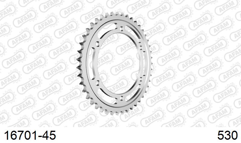 AFAM Tagumine hammasratas 16701-45, 45z, samm 530, teras