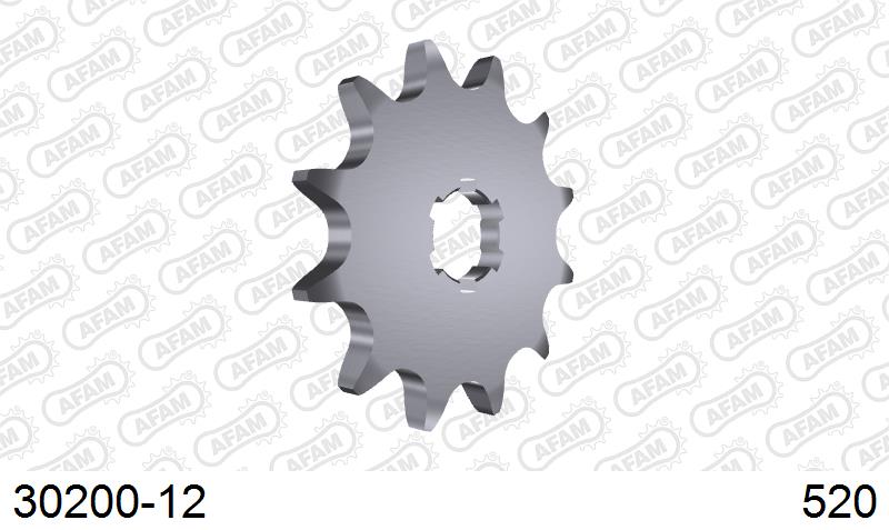 AFAM Eesmine hammasratas 30200-12, 12z, samm 520, teras