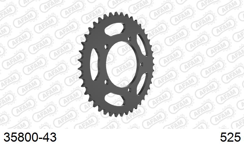 AFAM Tagumine hammasratas 35800-43, 43z, samm 525, teras