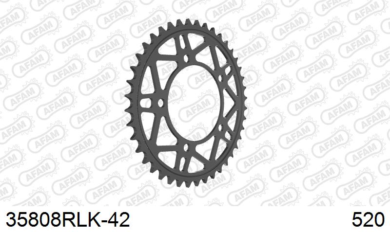 AFAM Tagumine hammasratas 35808RLK-42, 42z, samm 520, teras