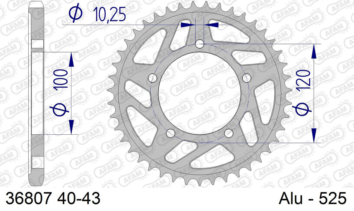 AFAM Tagumine hammasratas 36807-41, 41z, samm 525
