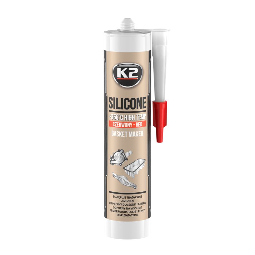 K2 Kõrgtemperatuurne silikoonhermeetik, punane, +350 °C