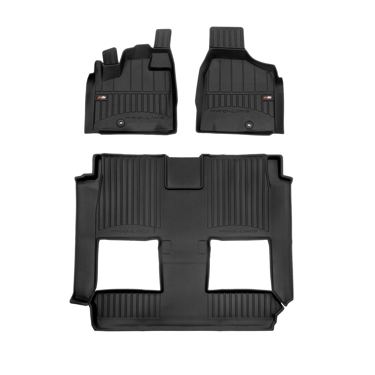 Frogum ProLine Dodge Grand Caravan V 2007-2020 kaubik põrandamatid (7 kohta, tugiistmed, suur konsool, välja arvatud swivel'n