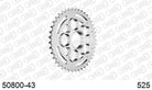 AFAM Tagumine hammasratas 50800-43, 43z, samm 525, teras