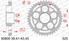 AFAM Tagumine hammasratas 50800-42, 42z, samm 525, teras