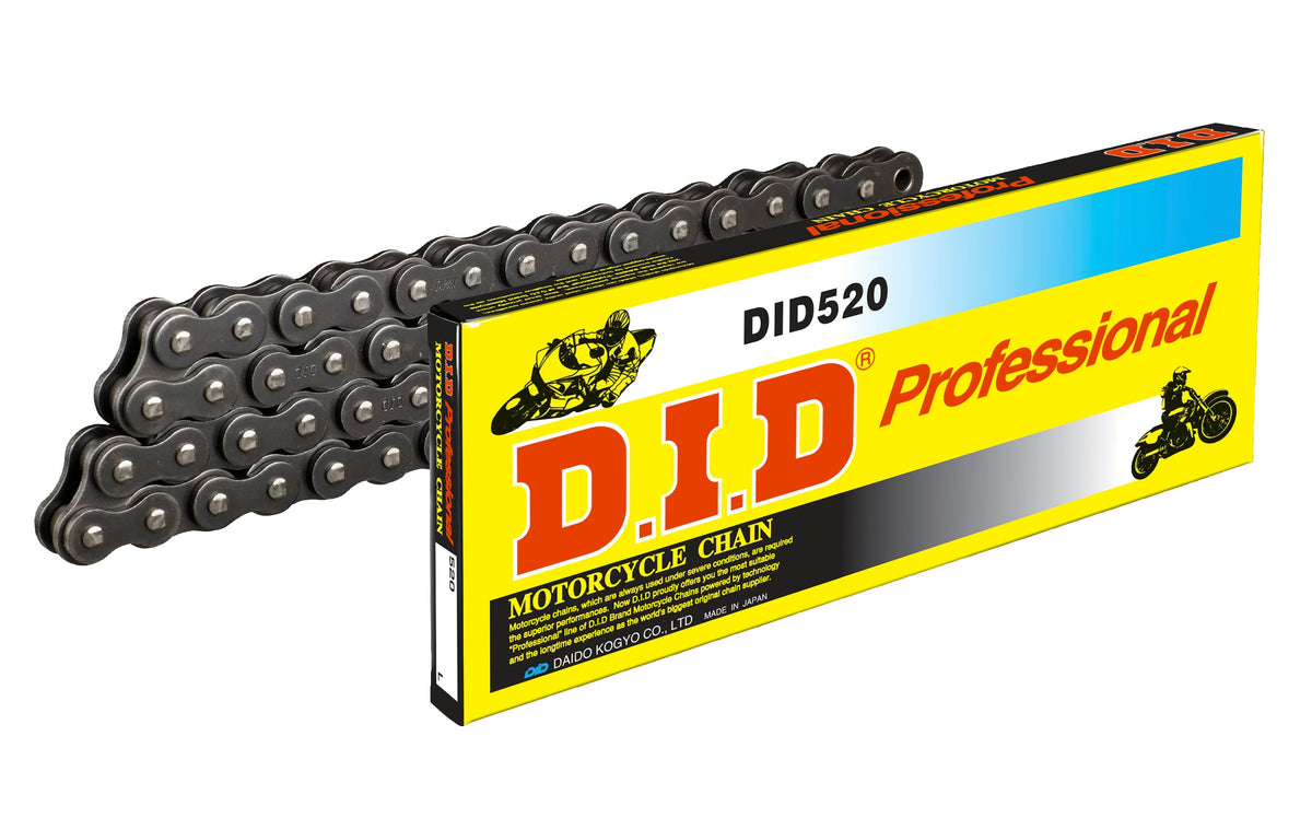D.I.D Mootorratta kett 520-110, samm 520, 110 lüli, rõngasteta, avatud
