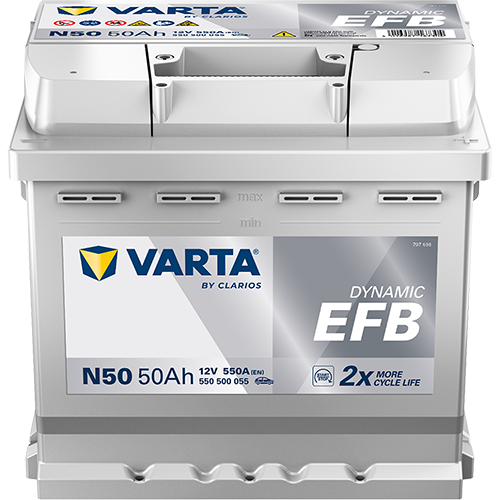 VARTA Dynamic EFB 550500055 käivitusaku 50 Ah 550 A L-