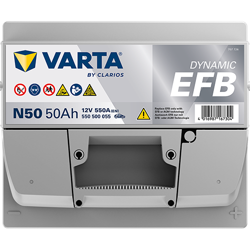 VARTA Dynamic EFB 550500055 käivitusaku 50 Ah 550 A L-