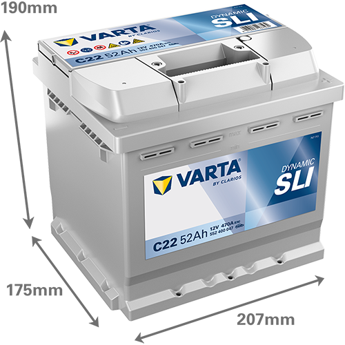 VARTA Dynamic SLI 552400047 käivitusaku 52 Ah 470 A L-