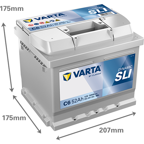 VARTA Dynamic SLI 552401052 käivitusaku 52 Ah 520 A L-