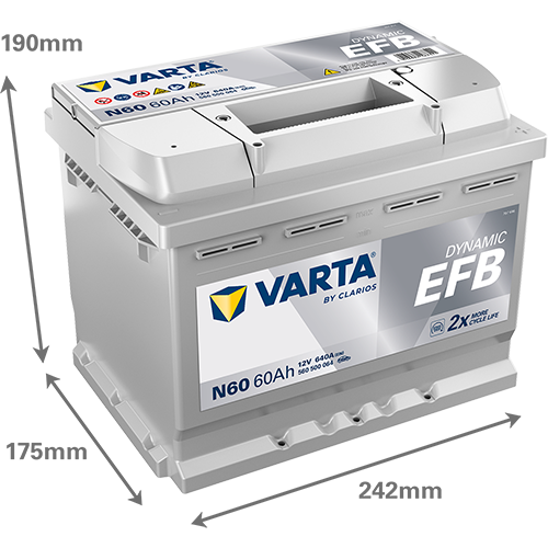 VARTA Dynamic EFB 560500064 käivitusaku 60 Ah 640 A L-