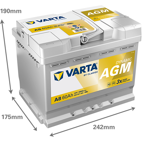 VARTA Dynamic AGM 560901068 käivitusaku 60 Ah 680 A L-