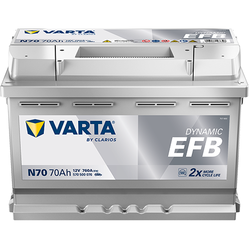 VARTA Dynamic EFB 570500076 käivitusaku 70 Ah 760 A L-