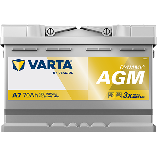 VARTA Dynamic AGM 570901076 käivitusaku 70 Ah 760 A L-