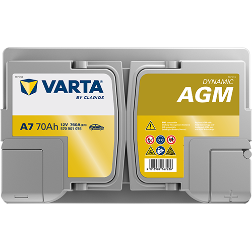 VARTA Dynamic AGM 570901076 käivitusaku 70 Ah 760 A L-