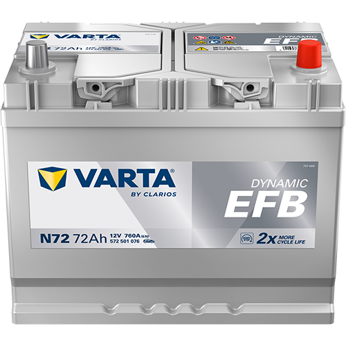 VARTA Dynamic EFB 572501076 käivitusaku 72 Ah 760 A L-