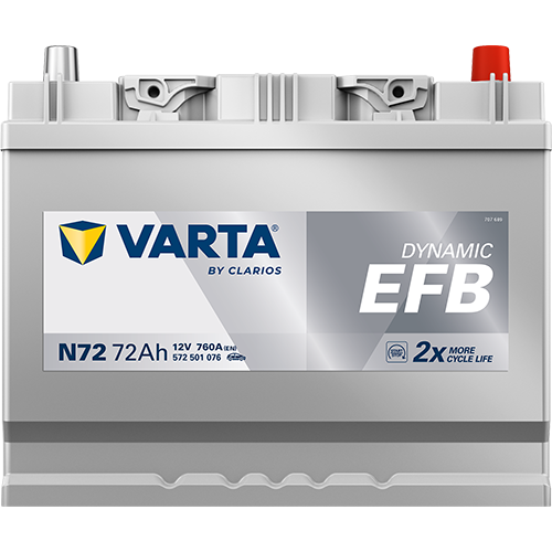 VARTA Dynamic EFB 572501076 käivitusaku 72 Ah 760 A L-