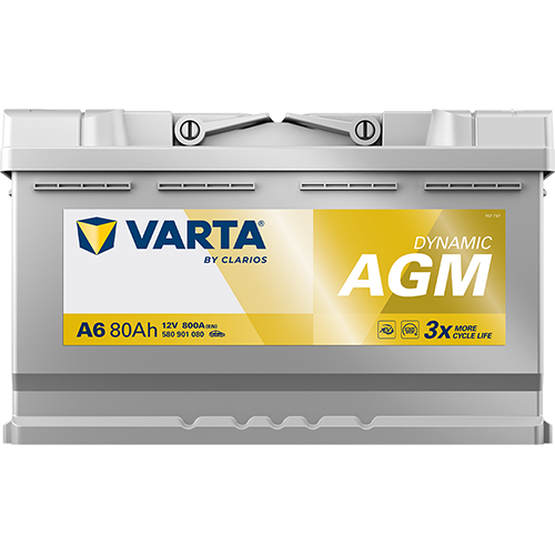 VARTA Dynamic AGM 580901080 käivitusaku 80 Ah 800 A L-