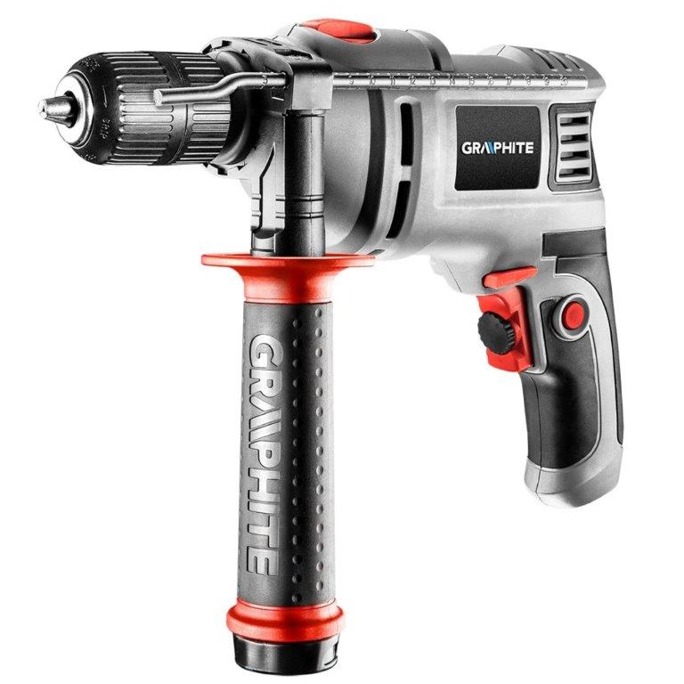 Graphite Lööktrell 850 W, padrun 13 mm, löögifunktsiooniga, kohvris