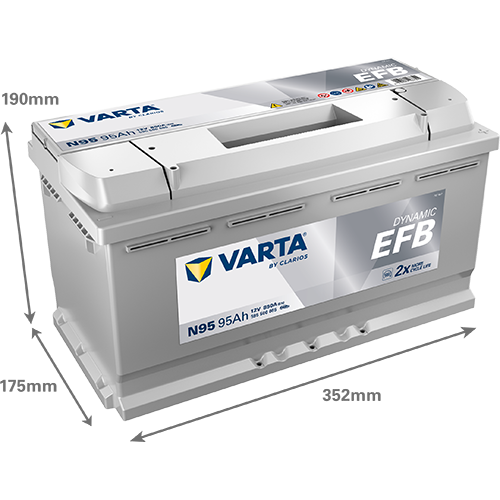 VARTA Dynamic EFB 595500085 käivitusaku 95 Ah 850 A L-