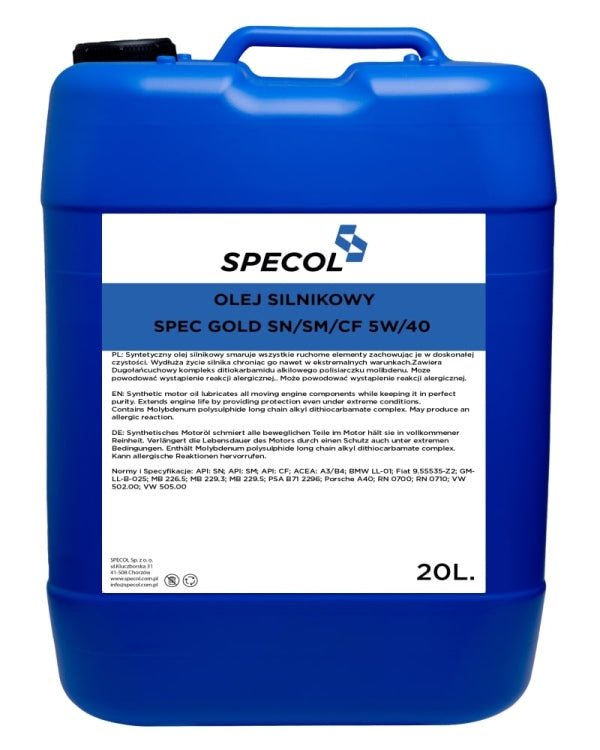 Specol Spec Gold 5W-40 mootoriõli