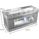 VARTA Dynamic EFB 605500095 käivitusaku 12 V 105 Ah 950 A L- L6/H9