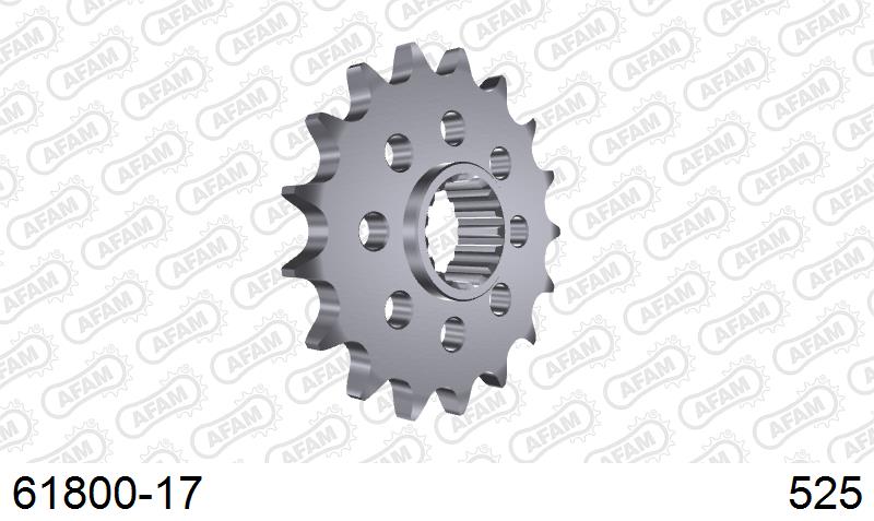 AFAM Eesmine hammasratas 61800-17, 17z, samm 525, teras