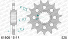 AFAM Eesmine hammasratas 61800-17, 17z, samm 525, teras