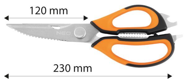NEO Tools Käärid 230 mm, 6 ühes
