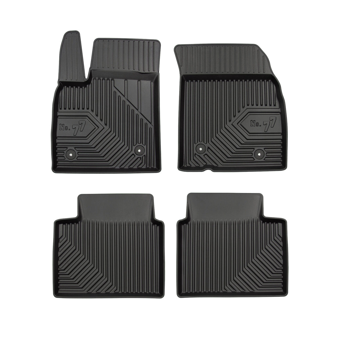 Frogum No.77 Ford Focus IV 2018-2025 põrandamatid (stopperite vahe kierowcy 33,6cm, kõrvalistuja matil 28,8cm)