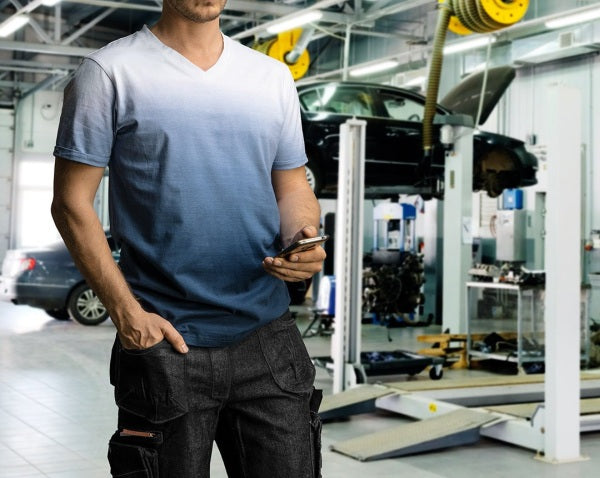 NEO Tools Lühikesed tööpüksid DENIM, mustad