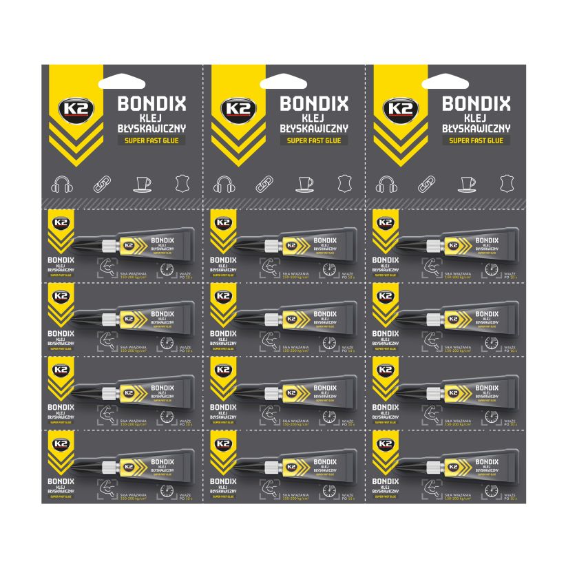 K2 Bondix kiirliim plastikule, puidule, kummile, nahale ja keraamikale