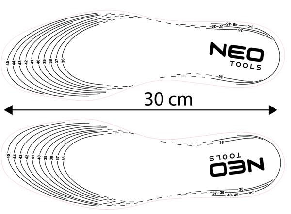 NEO Tools Sisetald ACTIFRESH, lõigatav, 36-45