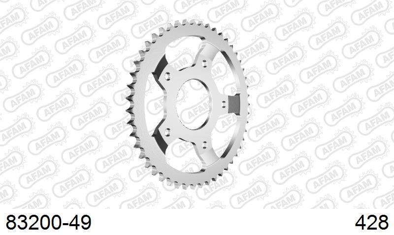 AFAM Tagumine hammasratas 83200-49, 49z, samm 428, teras