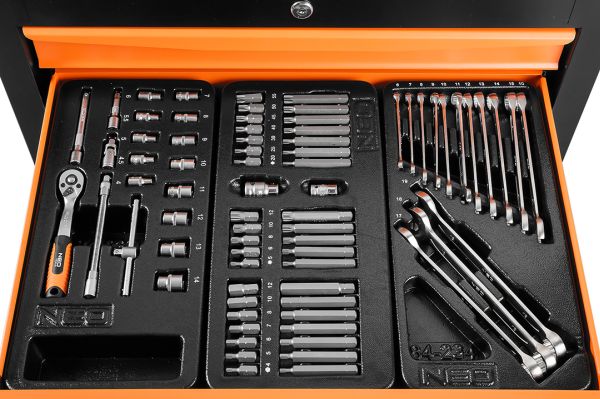 NEO Tools Töökojakapp, 5 sahtlit + 117 tööriista
