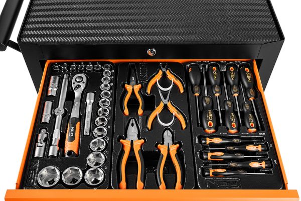NEO Tools Töökojakapp, 5 sahtlit + 117 tööriista