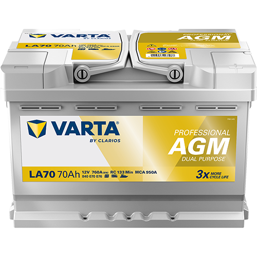 VARTA Professional AGM 840070076 käivitus- ja tarbeaku 70 Ah 760 A L-