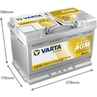 VARTA Professional AGM 840070076 käivitus- ja tarbeaku 70 Ah 760 A L-