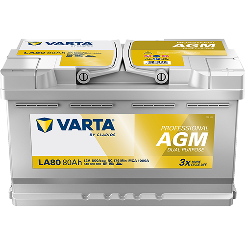 VARTA Professional AGM 840080080 käivitus- ja tarbeaku 80 Ah 800 A L-