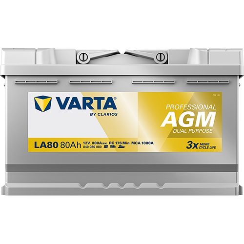 VARTA Professional AGM 840080080 käivitus- ja tarbeaku 80 Ah 800 A L-