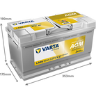 VARTA Professional AGM 840095085 käivitus- ja tarbeaku 95 Ah 850 A L-