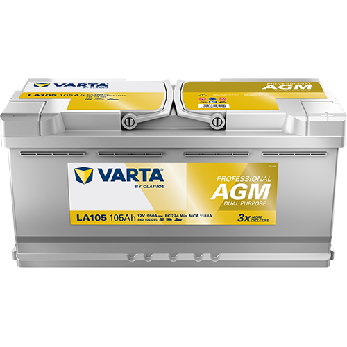 VARTA Professional AGM 840105095 käivitus- ja tarbeaku 105 Ah 950 A L-
