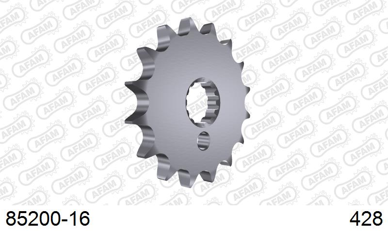 AFAM Eesmine hammasratas 85200-16, 16z, samm 428, teras