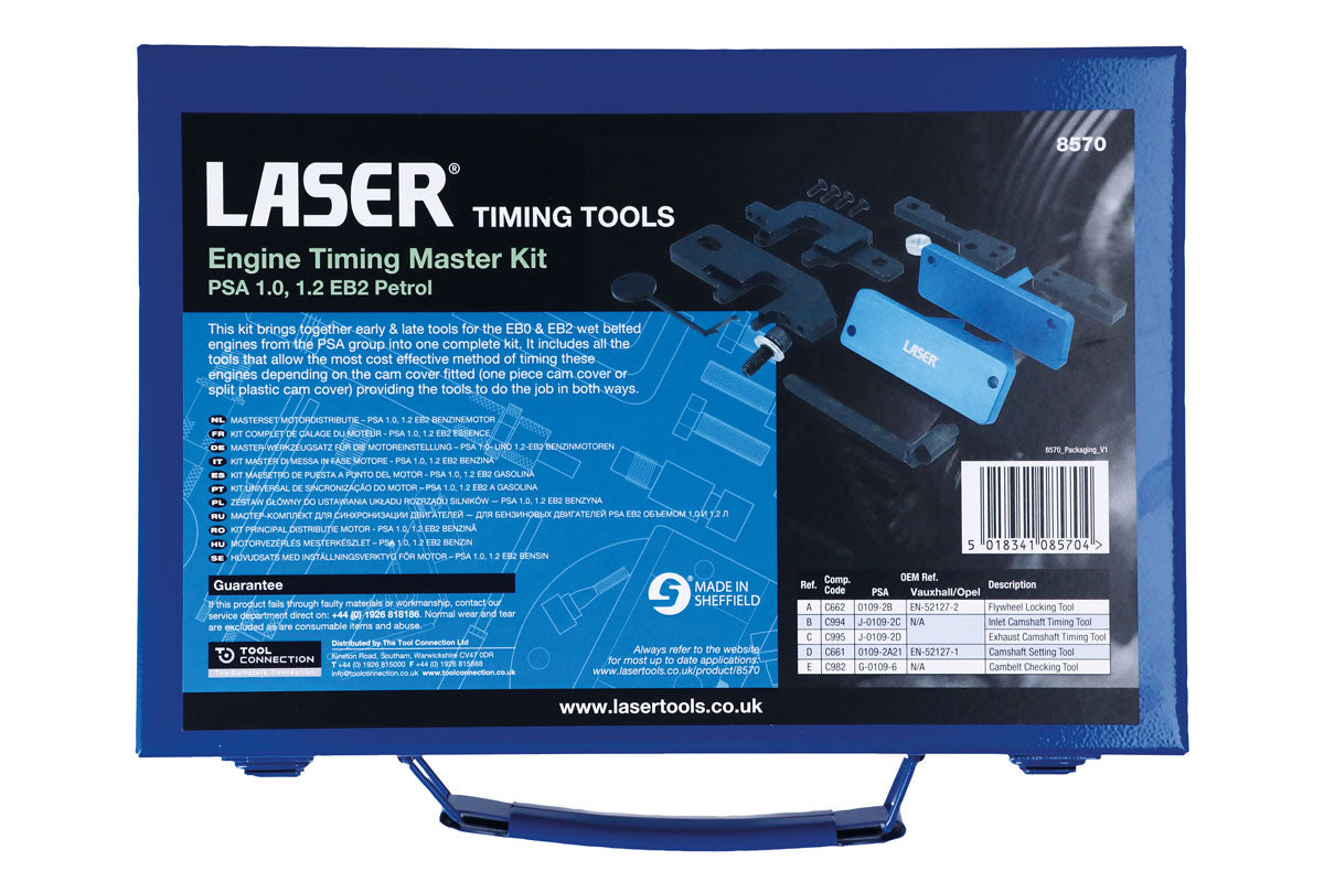 Laser Tools Mootori ajastuse suurkomplekt – PSA 1.0, 1.2 EB2 bensiin