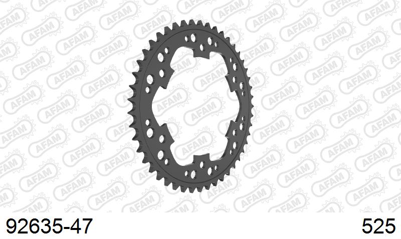 AFAM Tagumine hammasratas 92635-47, 47z, samm 525, teras