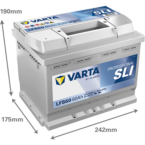 VARTA Professional SLI 930060054 käivitus- ja tarbeaku 60 Ah 540 A L-
