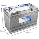 VARTA Professional SLI 931105080 käivitus- ja tarbeaku 105 Ah 800 A