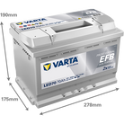 VARTA Professional EFB 932070076 käivitus- ja tarbeaku 70 Ah 760 A L-