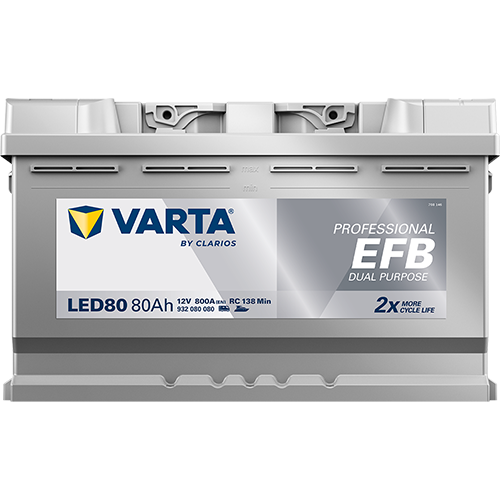 VARTA Professional EFB 932080080 käivitus- ja tarbeaku 80 Ah 800 A L-
